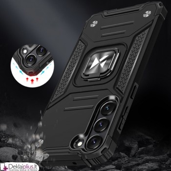 Wozinsky smūgiams atsparus dėklas su žiedu - juodas (Samsung S23) Wozinsky smūgiams atsparus dėklas su žiedu - juodas (Samsung S23)